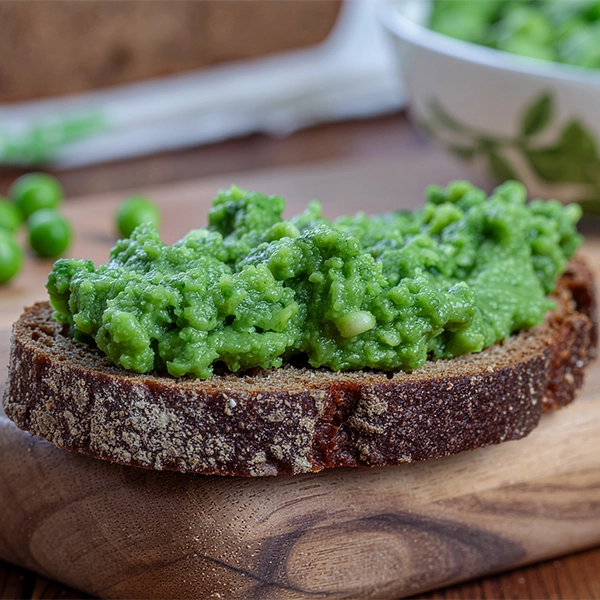 Smashed Peas on John McCambridge bread